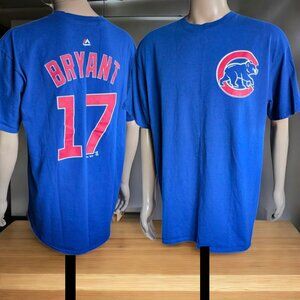 MAJESTIC (XL) Men's Kris Bryant Chicago Cubs Blue Jersey Name and Number